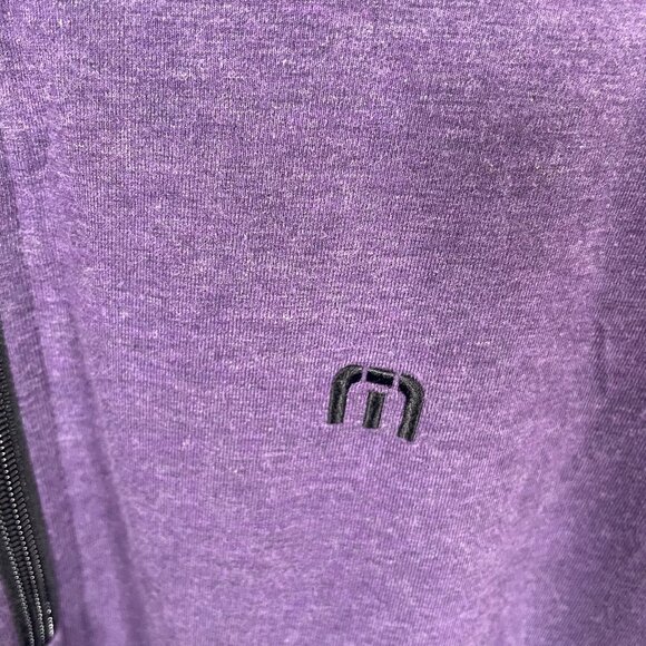 Travis Mathew Pullover 1/4 Zip Mens 2XL Purple Golf Athletic Stretch Cotton - Picture 2 of 8